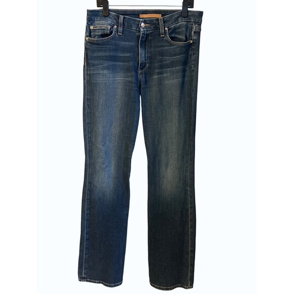 Joe’s‎ Jeans Jenifer Hi Honey Bootcut Jeans Size 31 Curvy Fit Distressed Hem - Picture 1 of 12